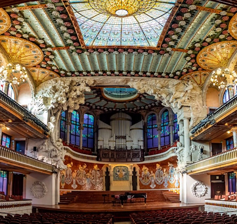 Interior del Palau de la Música.