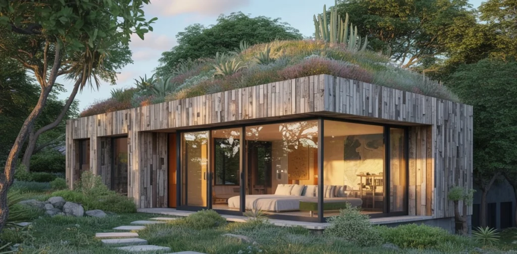Cómo diseñar una casa sostenible con materiales reciclados.