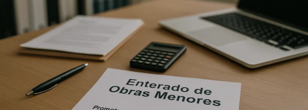 Cómo se presenta el Enterado de Obras Menores en Barcelona.